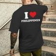 I Love Philippines Coeur Cadeau Philippin Philippine T-shirt imprimé au dos Cadeaux pour lui