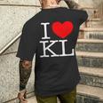 I Love ハート Kl メンズTシャツ バックプリント 彼への贈り物