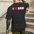 I Love ハートrk メンズTシャツ バックプリント 彼への贈り物