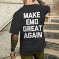 Make Emo Great Again インディーズミュージックエモ メンズTシャツ バックプリント 彼への贈り物