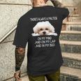Maltese Dog Is On My Mind 面白い子犬オーナーデザイン メンズTシャツ バックプリント 彼への贈り物