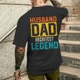 Marito Papà Architetto Leggenda Festa Del Papà Architetti T-shirt da uomo con stampa posteriore Regalos para él