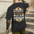 Meemaw ひまわり 好きな人 Call Me Meemaw メンズTシャツ バックプリント 彼への贈り物