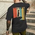 Meerkat ミーアキャット 動物 メンズTシャツ バックプリント 彼への贈り物
