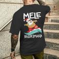Mele Kalikimaka ハワイアン クリスマス ハワイ サーフィン サンタ メンズTシャツ バックプリント 彼への贈り物
