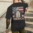 Merica Trump Usa American Flag 4Th Of July Patriotic Men's T-shirt Back Print Funny Gifts