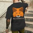 Metamask Fox 安全な暗号財布 Altcoin トークン交換 メンズTシャツ バックプリント 彼への贈り物