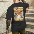 Milk Make My Tammy Hurt Cow Meme メンズTシャツ バックプリント 彼への贈り物
