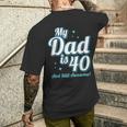 Mio Padre Ha 40 Anni Papà Buon 40° Compleanno Papà T-shirt da uomo con stampa posteriore Regalos para él