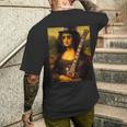 Monalisa Guitarist By Rock N Roll メンズTシャツ バックプリント 彼への贈り物