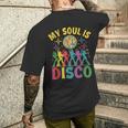 Myoul Is Disco ヴィンテージ 70年代 ダンシング レトロ ダンスミュージック メンズTシャツ バックプリント 彼への贈り物