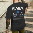 Nasa アポロ アルテミス ミッション ワーム バッジ ロゴ メンズTシャツ バックプリント 彼への贈り物