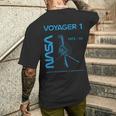 Nasaoyager 1 宇宙船は1977年9月5日に打ち上げられました メンズTシャツ バックプリント 彼への贈り物