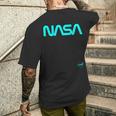 Nasaワームと記章のロゴ メンズTシャツ バックプリント 彼への贈り物
