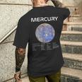 Nerdy Mercury 天文学 科学惑星 太陽系 ホワイト メンズTシャツ バックプリント 彼への贈り物
