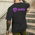 Nerdy Unity コンピュータープログラマー プログラム 数学 教師 オタク メンズTシャツ バックプリント 彼への贈り物
