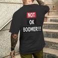 Not Ok Boomer メンズTシャツ バックプリント 彼への贈り物