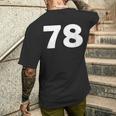 Number 78 、Eventy-8 ジャージ スポーツ 誕生日 メンズTシャツ バックプリント 彼への贈り物