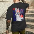 Nyc ニューヨーク市自由の女神 アメリカ国旗 メンズTシャツ バックプリント 彼への贈り物