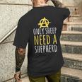 Onlyheep Need Ahepherd Anarchist シンボル アナキズムミーム メンズTシャツ バックプリント 彼への贈り物