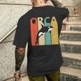 Orca シャチ 動物 メンズTシャツ バックプリント 彼への贈り物