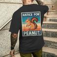 P'nut Pnutリスtシャツ ジャスティス ピーナッツザリス メンズTシャツ バックプリント 彼への贈り物