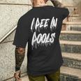 I Pee In Pools 皮肉な皮肉な面白いパーティー駄洒落 Chiling メンズTシャツ バックプリント 彼への贈り物