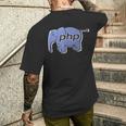 Php プログラマー コンピューター コーダー デベロッパー メンズTシャツ バックプリント 彼への贈り物