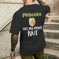 Pistachios Are Mypirit ナッツアイスクリームトッピングチョコレート メンズTシャツ バックプリント 彼への贈り物