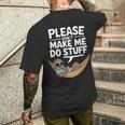 Please Don’T Make Me Dotuff Lazy Humor メンズTシャツ バックプリント 彼への贈り物