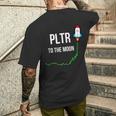 Pltr To The Moontock Ticker Wsb 面白いミーム メンズTシャツ バックプリント 彼への贈り物