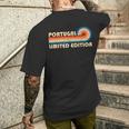 Portugal Country Travelacationouvenir Camiseta Hombre Estampado Espalda Regalos para él