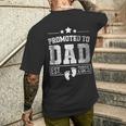 Promoted To Dad Est 2025 New Dad Vintage Fathers Day Men's T-shirt Back Print Gifts for Him