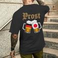 Prost ドイツ-日本オクトーバーフェストビールマグ 旗デザイン メンズTシャツ バックプリント 彼への贈り物