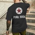 Punk Rock パンクロックスターのプレゼントでパンクロックミュージシャンのデザイン メンズTシャツ バックプリント 彼への贈り物