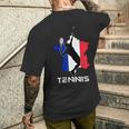 Racketports Coach フランス国旗 チーム フランス テニス メンズTシャツ バックプリント 彼への贈り物