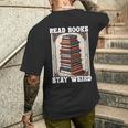 Read Bookstay Weird Bookworm Reading Book Lover Book メンズTシャツ バックプリント 彼への贈り物