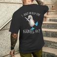 Really Like Blue Feet Boobies アオアシカツオドリのユーモア メンズTシャツ バックプリント 彼への贈り物