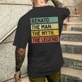 Renato The Man The Myth The Legendおかしな名言 メンズTシャツ バックプリント 彼への贈り物