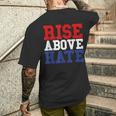 Rise Above Hate Red And Blue America メンズTシャツ バックプリント 彼への贈り物
