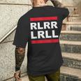 Rlrr Lrll シングルパラディドルドラム ルーディメント メンズTシャツ バックプリント 彼への贈り物