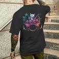 Rockstar ドラマー 猫 ドラム ミュージシャンバンド 音楽愛好家 メンズTシャツ バックプリント 彼への贈り物