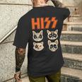Hiss Cats ネコ Kittens ロックバンド Rock Rockin メンズTシャツ バックプリント 彼への贈り物
