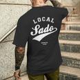 Sado Local 佐渡市ローカル 故郷 メンズTシャツ バックプリント 彼への贈り物