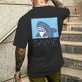 Same-サメ- メンズTシャツ バックプリント 彼への贈り物