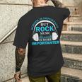School Is Important But Rock Music Is More Importanter メンズTシャツ バックプリント 彼への贈り物