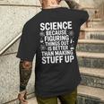 Science Because Figuring Things Out プロ 先生 科学 メンズTシャツ バックプリント 彼への贈り物
