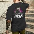 Sigma Phonk Edm Cat Dj Phonk Right Meow メンズTシャツ バックプリント 彼への贈り物