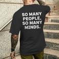 So Many Peopleo Many Minds 十人十色 英語 文字入り 格言 黒 他カラー メンズ メンズTシャツ バックプリント 彼への贈り物