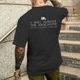 Sobreviviré Al Apocalipsis Camiseta Hombre Estampado Espalda Regalos para él